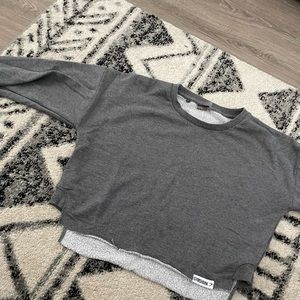 Cute gym shark crop top sweater
